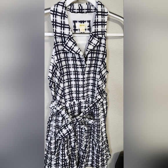 Anthropologie Maeve Halter Button Down Plaid Dress Size 10 - Picture 6 of 9